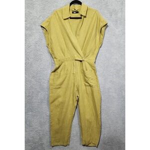 BlankNYC Women's‎ Juicy Moss Jumpsuit Size Large (12) Sleeveless Comfort Linen